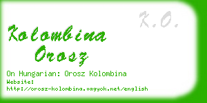 kolombina orosz business card